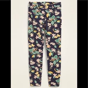 ON+ Floral High Waisted Pixie Ankle Pants